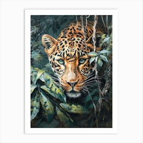 Floral Ornamental Leopard 1 Art Print