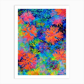 Acropora Millepora Vibrant Painting Art Print