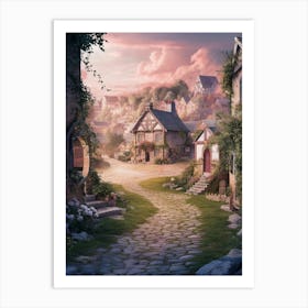 Fairytale Village 1 Art Print