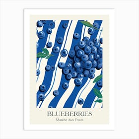 Marche Aux Fruits Blueberries Fruit Summer Illustration 4 Art Print