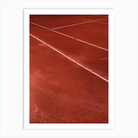 Lines On The Tennis Court Art Print