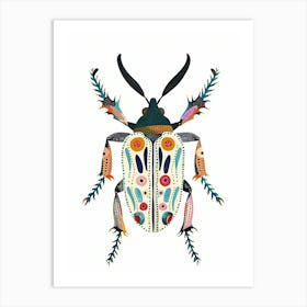 Colourful Insect Illustration Flea Beetle 13 Art Print