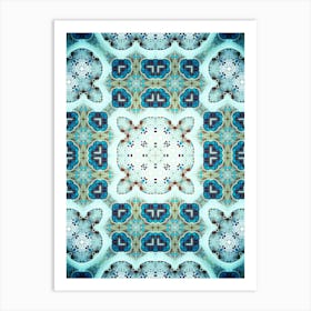 The Blue Pattern Is Symmetrical 2 Art Print