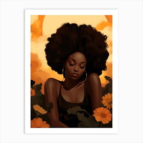 Afro Girl 5 Art Print