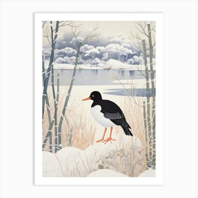 Winter Bird Painting Coot 2 Art Print
