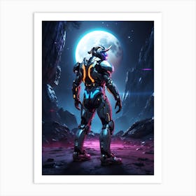 Ox In Cyborg Body #1 Art Print