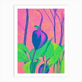 Radish 3 Risograph Retro Poster vegetable Art Print