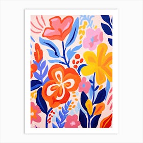 Flowers 14, Matisse style, Floral 1 Art Print