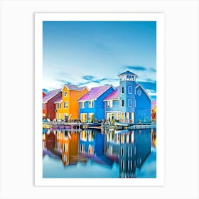 Colorful Houses On The Water 1 Art Print