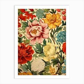 Floral Wallpaper 58 Art Print