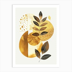 Gold Leaf 1 Art Print