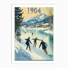 Aihrgdesign A Vintage Poster Of People Ice Skating On A Froze C2edbbfb 1504 4963 983a Cc876a085888 3 Art Print