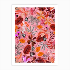 Gardenia - Pink Orange Art Print