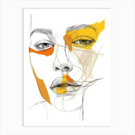 Abstract Portrait Of A Woman 69 Art Print