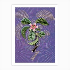 Vintage Chinese Quince Botanical Illustration on Veri Peri Art Print