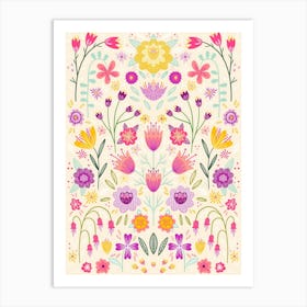 Floral Symmetry Art Print