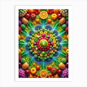 Fruit Mandala 1 Art Print