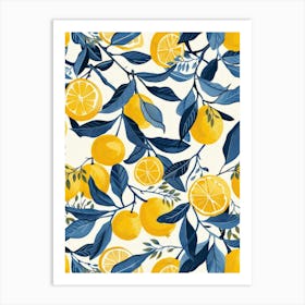 Lemons On A Branch 17 Art Print