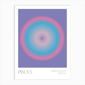 Pisces Aura Zodiac Art Print