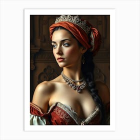 Renaissance Woman Portrait 1 Art Print