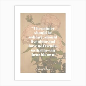 Artist Quote Edvard Munch Art Print