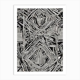 Abstract Pattern In Black And White 1 Art Print