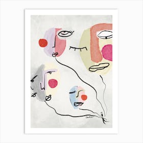 A Person Is Letting All The Sadness And Fears Away that are sad abstract faces Art Print