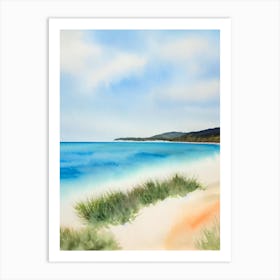 Scotts Head Beach 2, Australia Watercolour Art Print