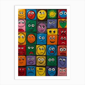 Smiley Faces Art Print