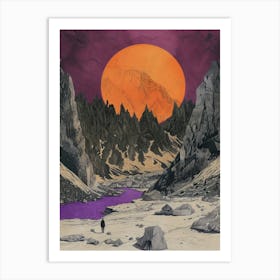 Man In The Mountains 1 Art Print