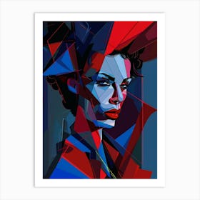 Abstract Portrait Of A Woman 107 Art Print