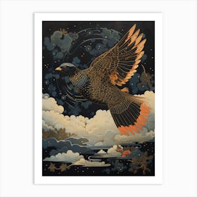 Pheasant 2 Gold Detail Painting Art Print