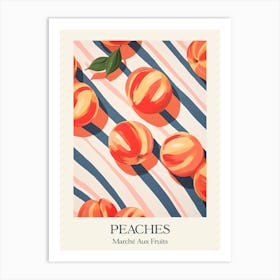 Marche Aux Fruits Peaches Fruit Summer Illustration 6 Art Print