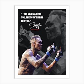 Israel Adesanya Quotes 1 Art Print