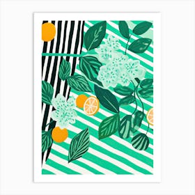 Mint Summer Illustration 2 Art Print