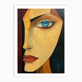 Woman With Blue Eyes 8 Art Print