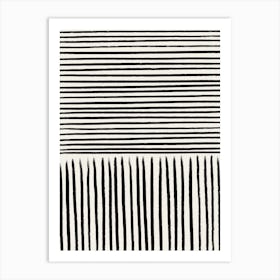 Minimal Lines 1 Black Art Print