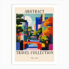 Abstract Travel Collection Poster Tokyo Japan 4 Art Print