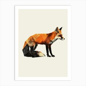 Abstract Fox Art Print