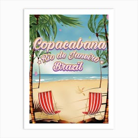 Copacabana Rio De Janeiro Brazil Art Print