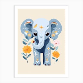 Baby Animal Illustration  Elephant 4 Art Print