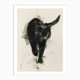 Cat Walking 5 Art Print