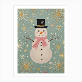 Snowman no2 Art Print