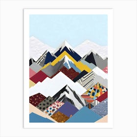 Snowcap Mountains Art Print