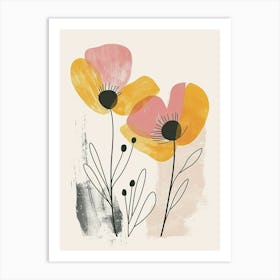 Port Of Spain Flower Market Boho Minimalist Style Art Print