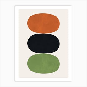 Colored ovals 5 Art Print