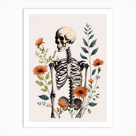 Floral Skeleton Botanical Anatomy (18) Art Print