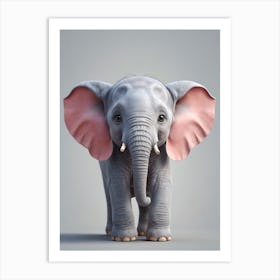 Cute Baby Elephant Nursery Ilustration (13) Art Print
