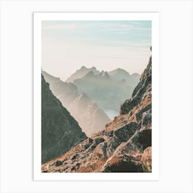 Rocky Norway Mountains Art Print