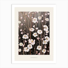 Flower Illustration Gypsophila Babys Breath 7 Poster Art Print